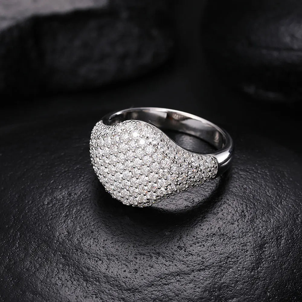 All Moissanite Ring | S925 Sterling Silver Plated 18k White Gold Ring for Women