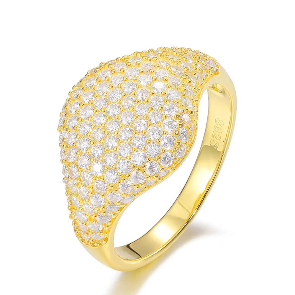 All Moissanite Ring | S925 Sterling Silver Plated 18k White Gold Ring for Women