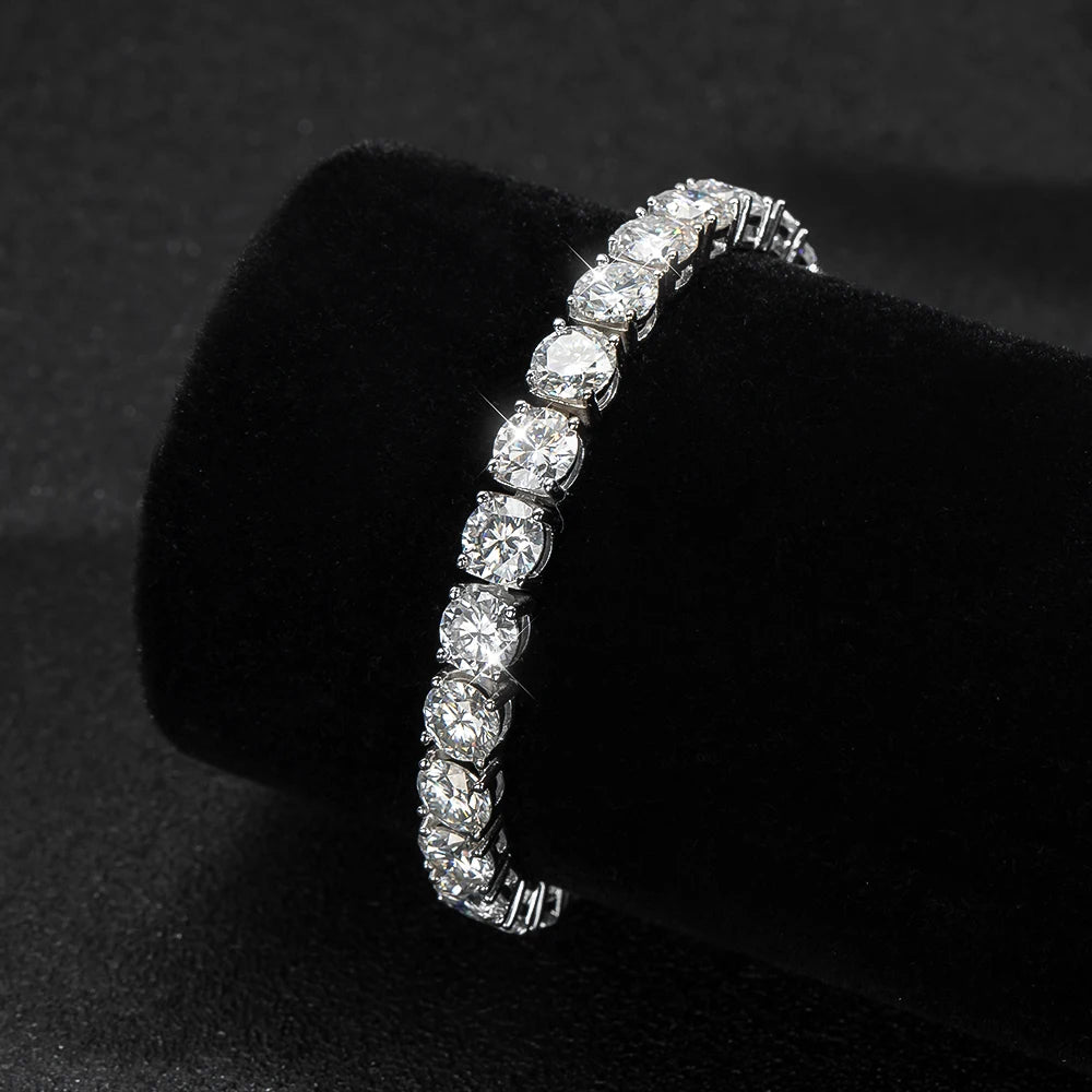 6.5mm D Color Moissanite Tennis Bracelet | S925 Silver Bracelet