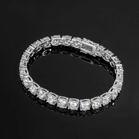 6.5mm D Color Moissanite Tennis Bracelet | S925 Silver Bracelet