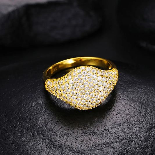 All Moissanite Ring | S925 Sterling Silver Plated 18k White Gold Ring for Women